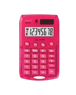Rebel Starlet rekenmachine roze